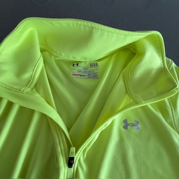 2 Women's Under Armour Loose Fit Heat Gear 1/4 Zip Long Sleeve Pullover Large - Picture 7 of 10